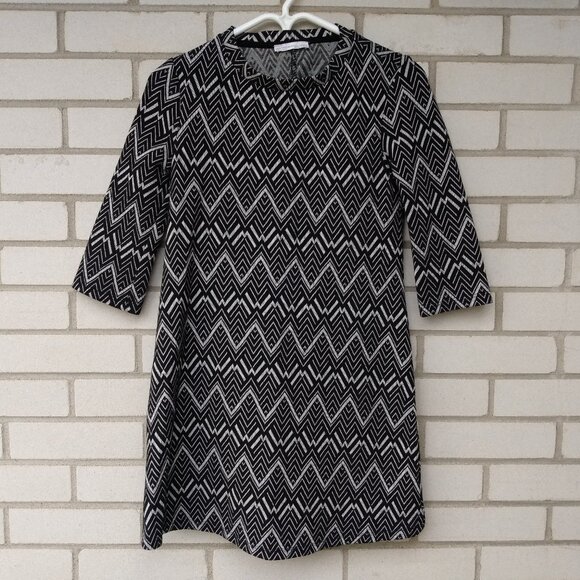 Zara Trafaluc Black and White Tunic Dress - Picture 1 of 8